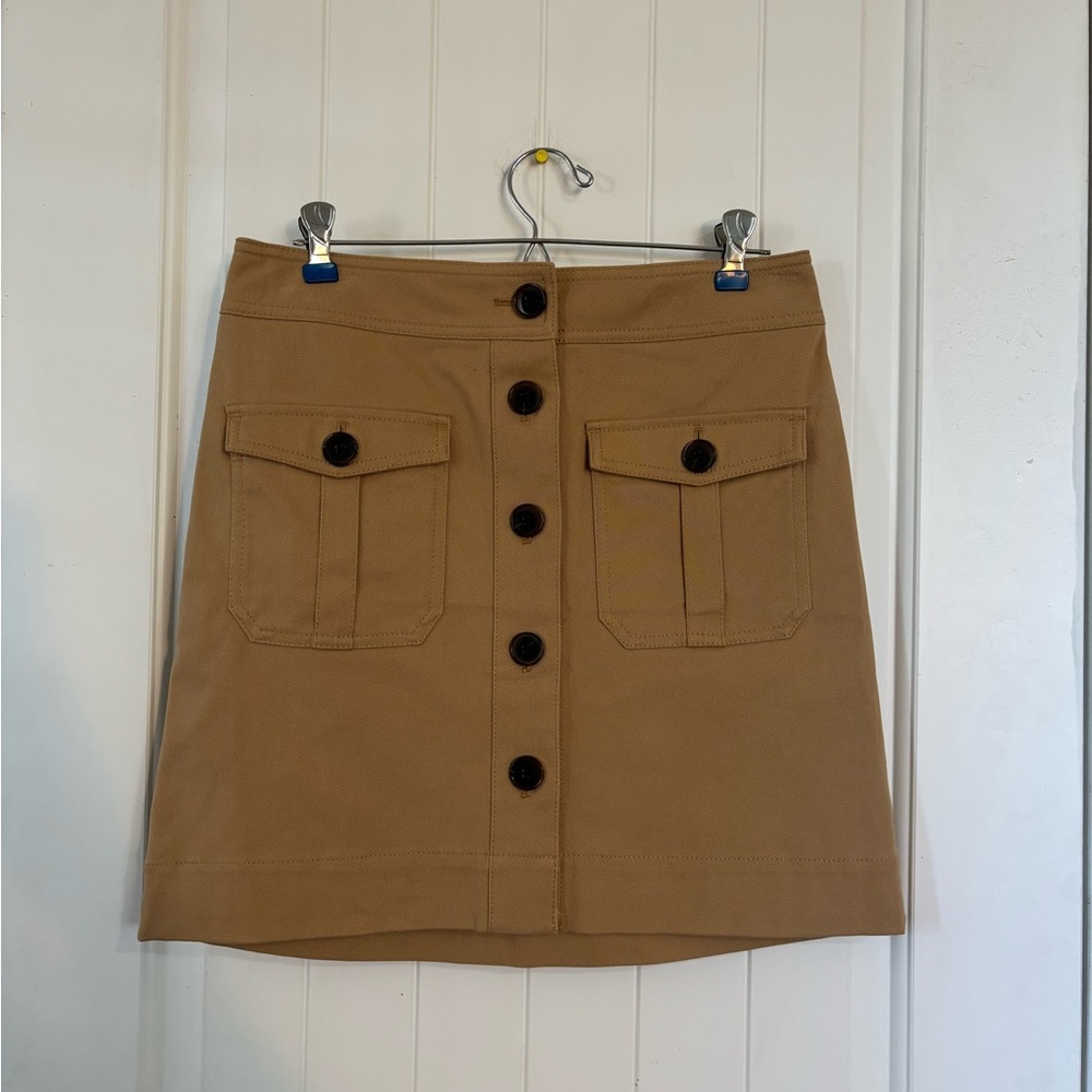 NWT Anne Taylor Factory petites Size 4P mini shirt beige